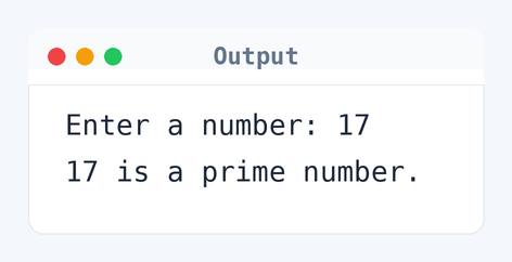 Output of C Program to Check Whether a Number is Prime or Not