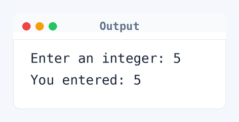 Output of C Program to Print an Integer (Entered by the User)