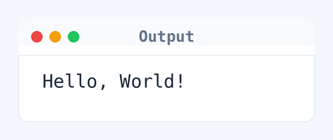 Output of C Program to Write Hello World